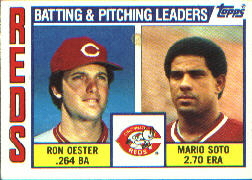 1984 Topps      756     Reds TL#{Ron Oester#{Mario Soto#{(Checklist on bac